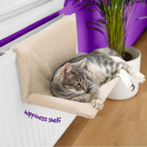 Petlicity Warm and Cosy Pet Cat and Dog Radiator Bed - Strong and Durable - Beige
